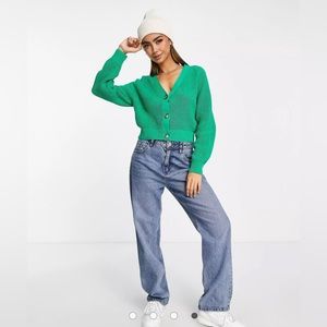 ASOS Monki knit cardigan in green